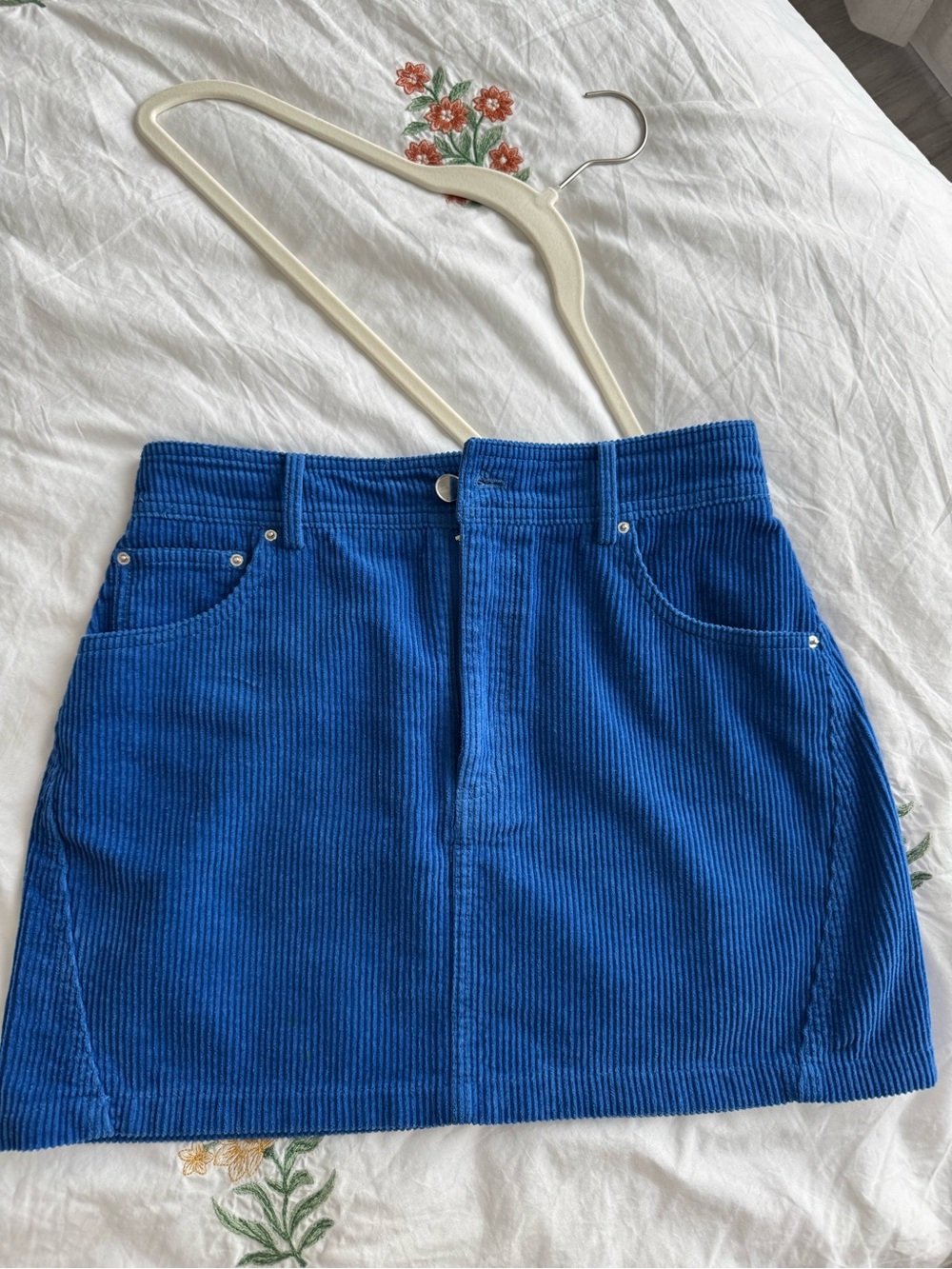 Zara Royal Blue Corduroy Mini Skirt